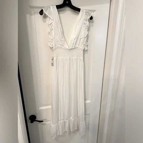 NWT BP ruffle trim midi dress - Picture 2 of 10